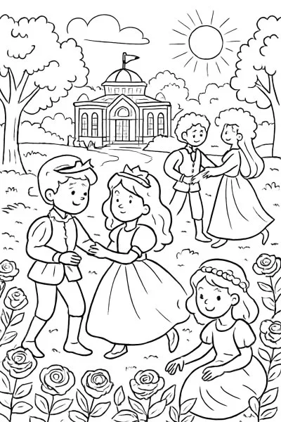 A Bela e a Fera para colorir 14