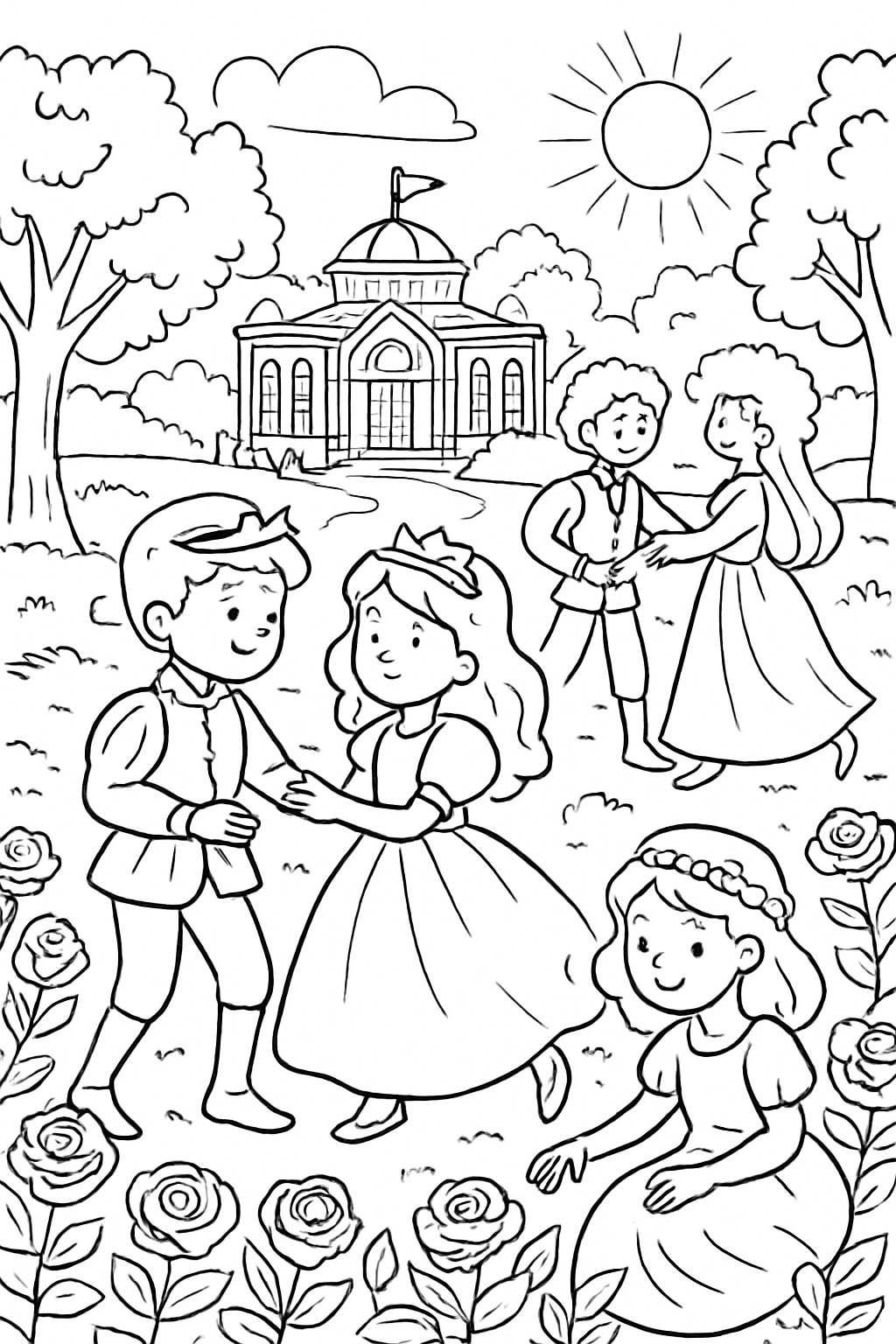 A Bela e a Fera para colorir 14