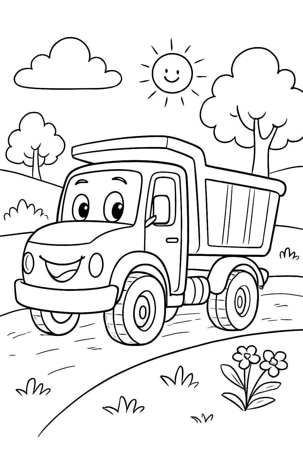 Caminhões para colorir 05