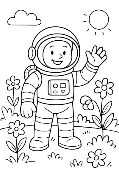 Astronauta para colorir 12
