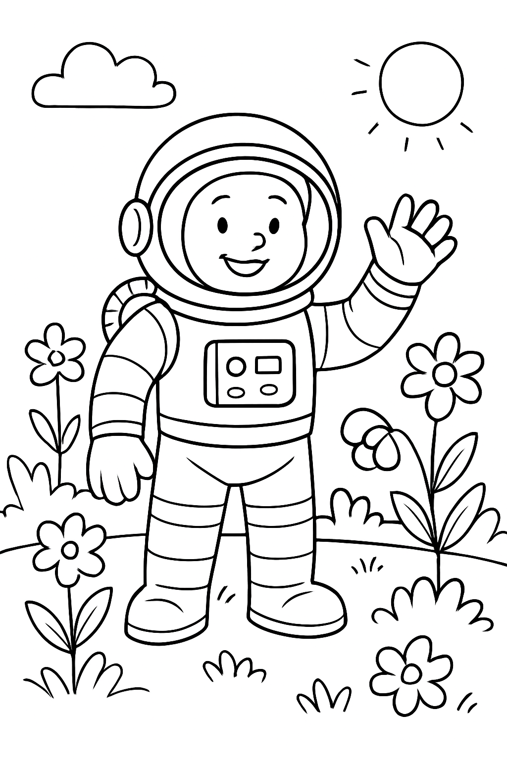 Astronauta para colorir 12