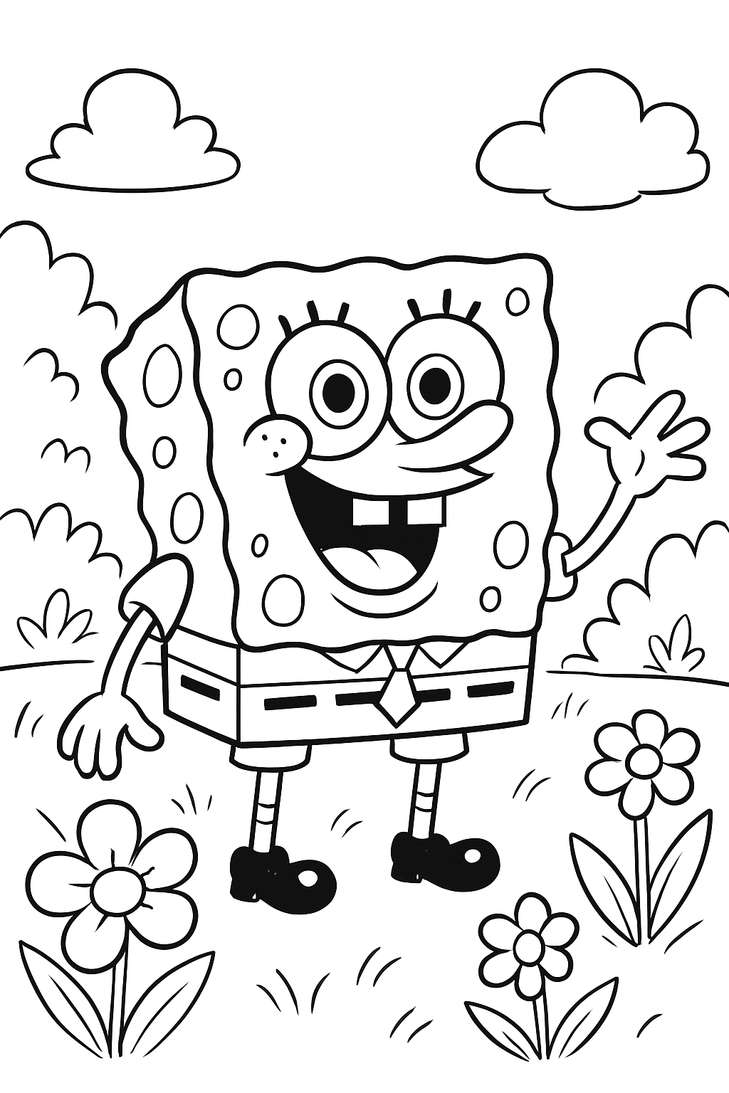 Bob Esponja para colorir 12