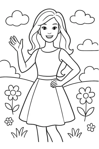 Barbie para colorir 01