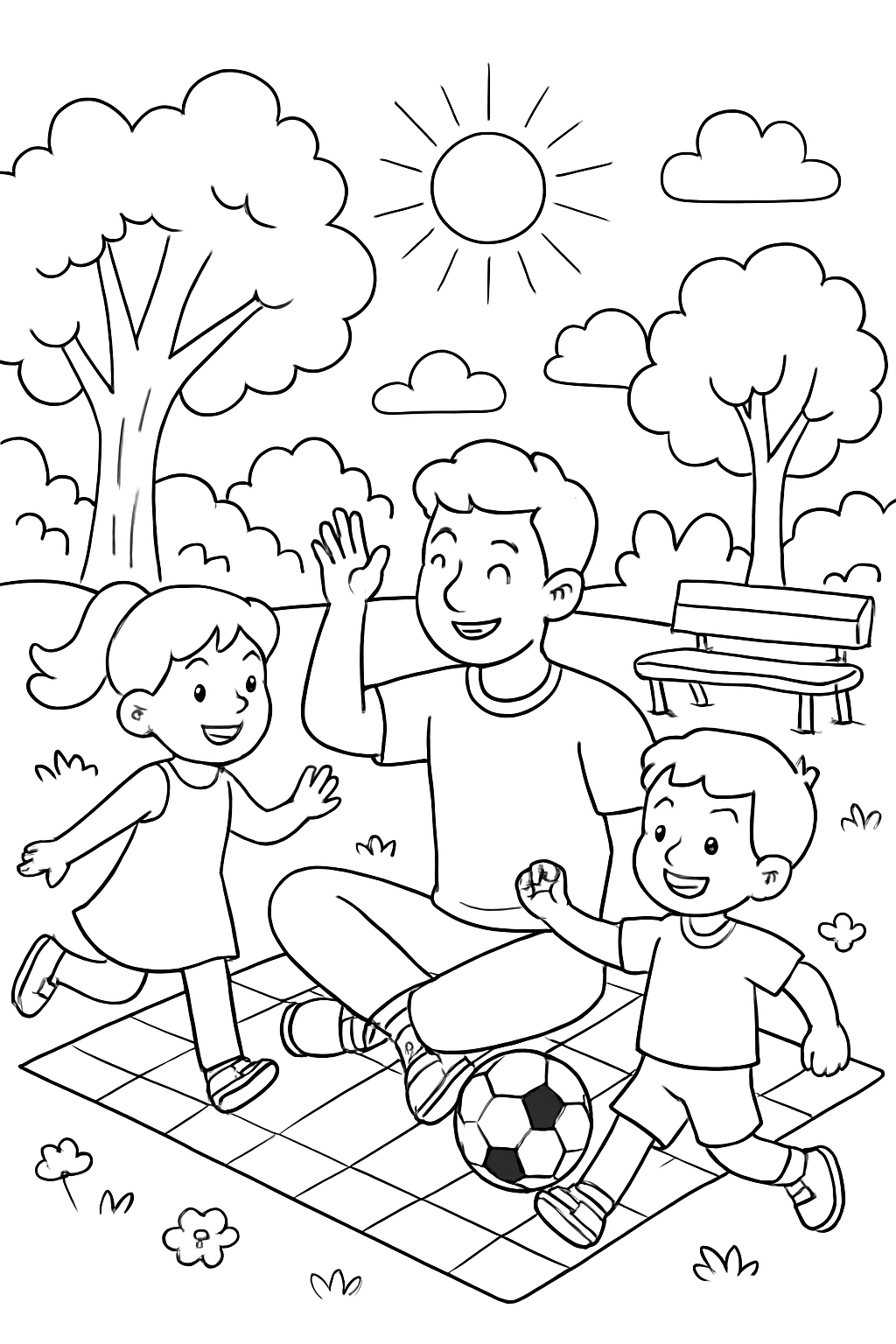 Cartão Dia dos Pais para colorir 03