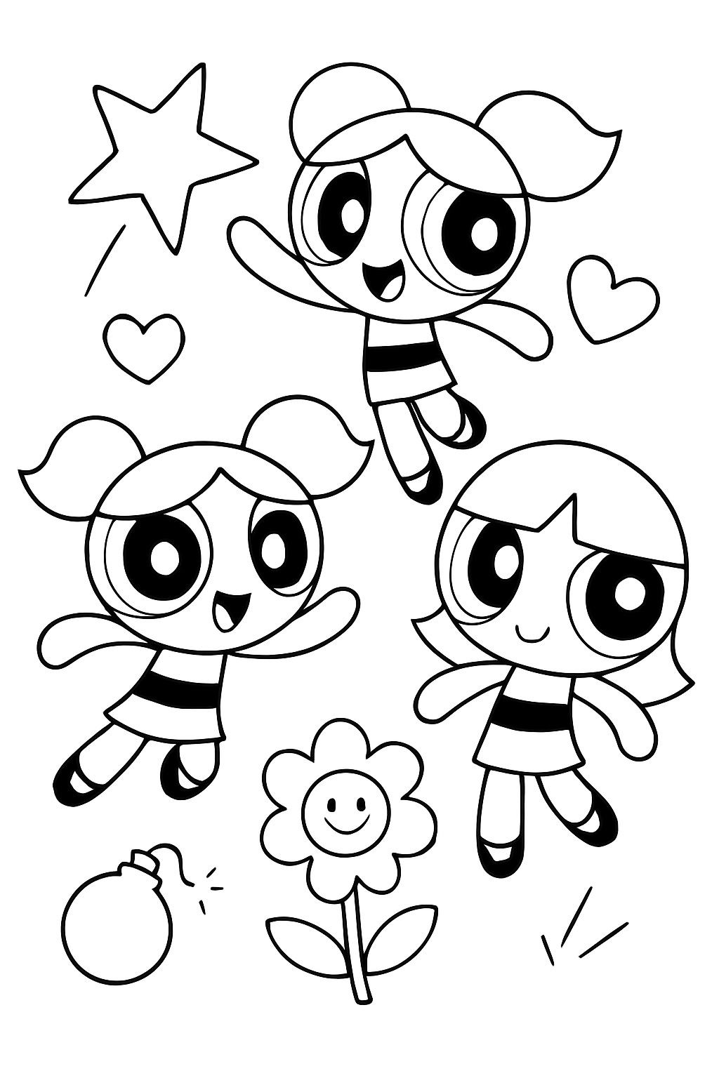 As Meninas Super-Poderosas para colorir 07