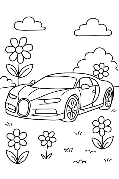 Bugatti para colorir 01