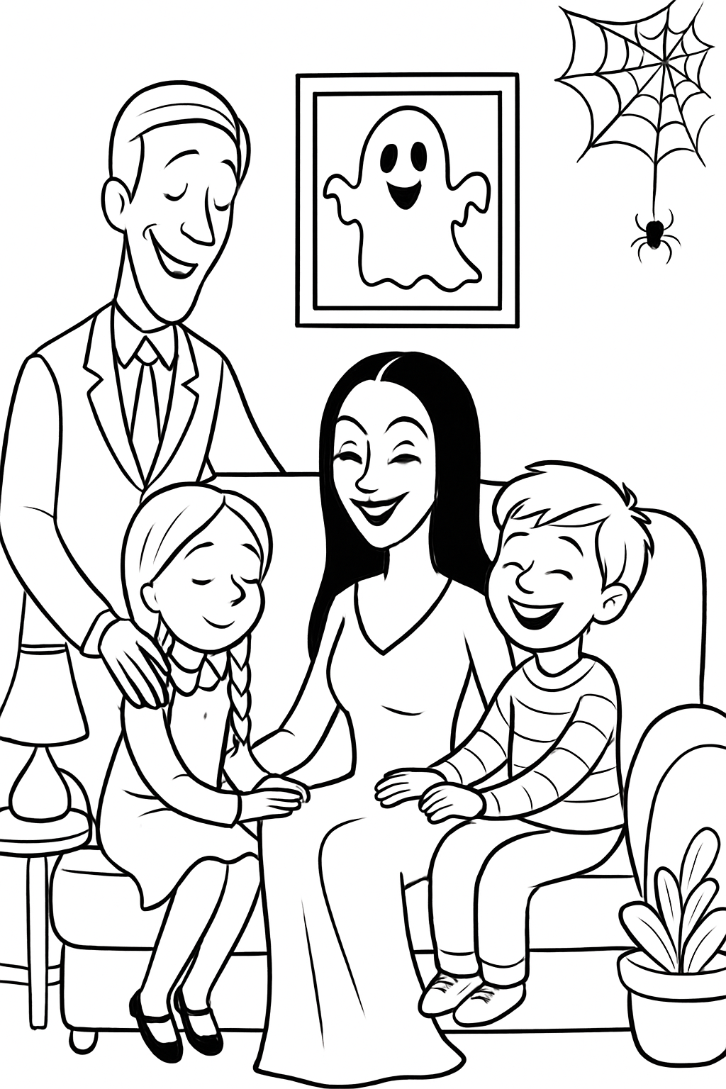 A Família Addams para colorir 09