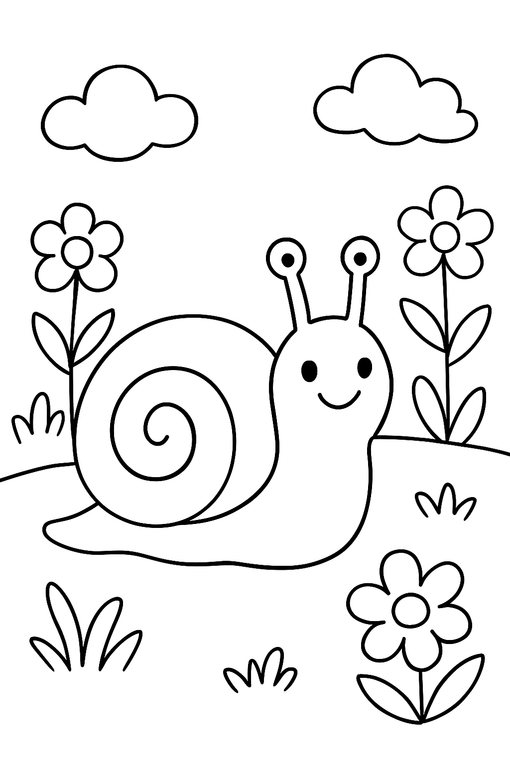 Caracol para colorir 01