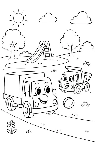 Caminhões para colorir 14