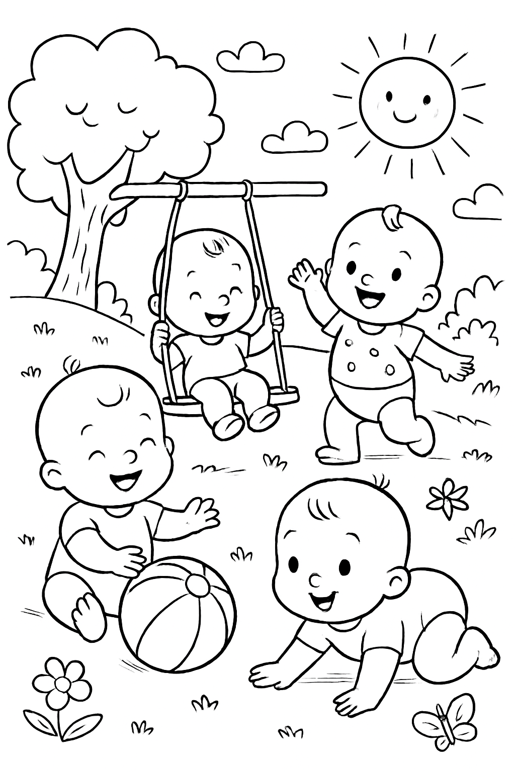 Bebês para colorir 03