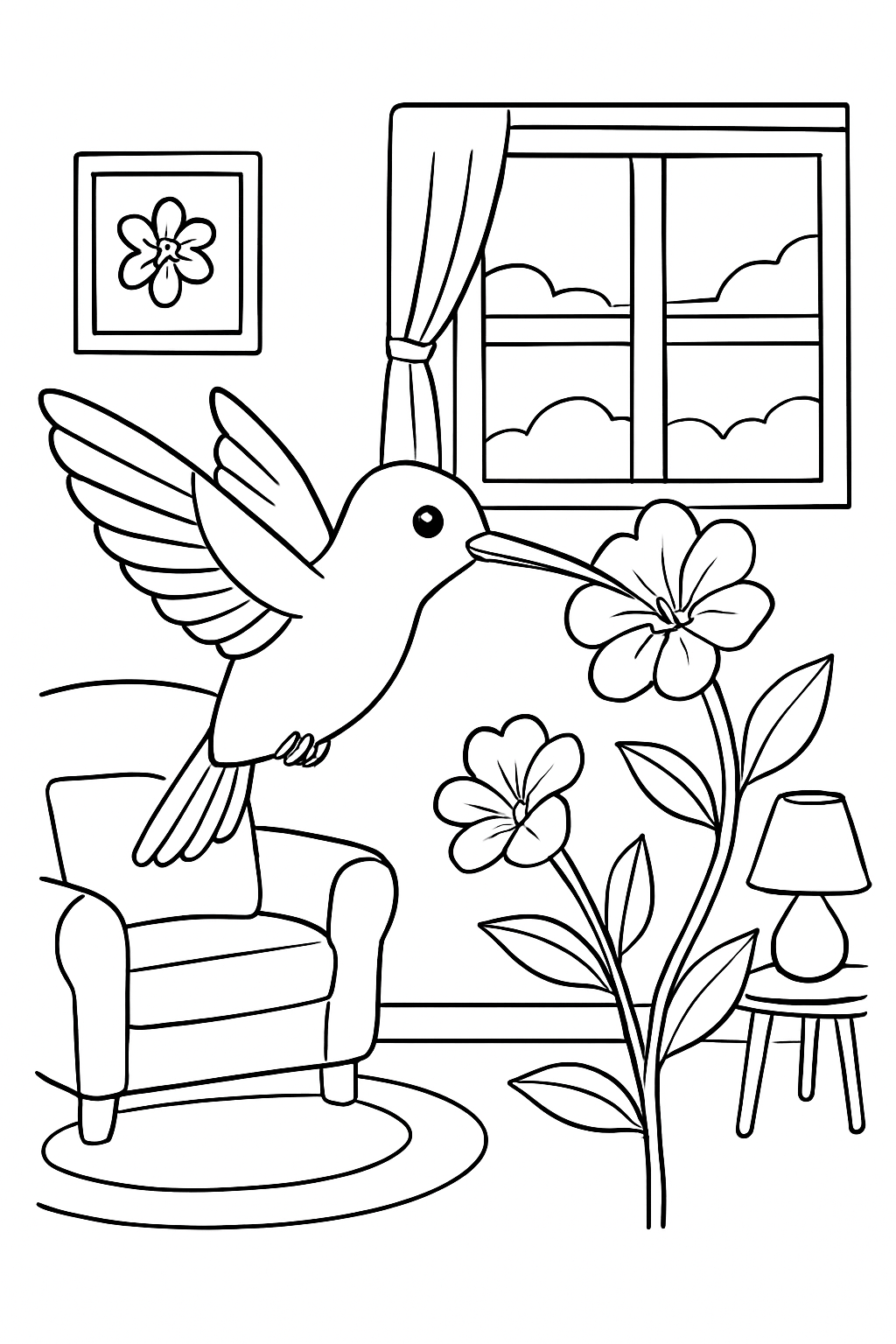 Beija-flor para colorir 15