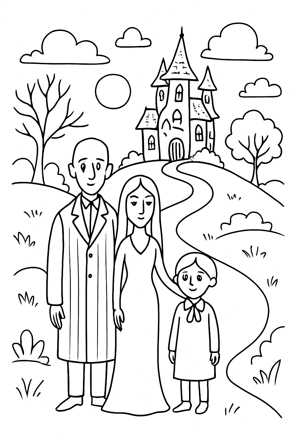 A Família Addams para colorir 10