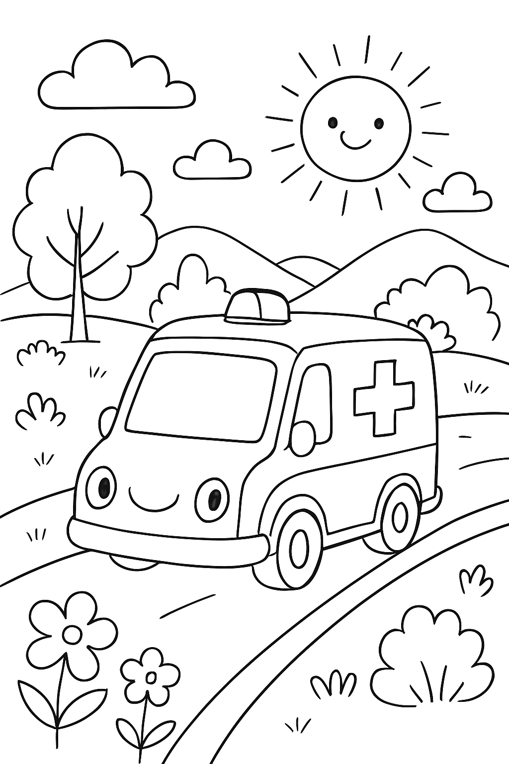 Ambulância para colorir 10