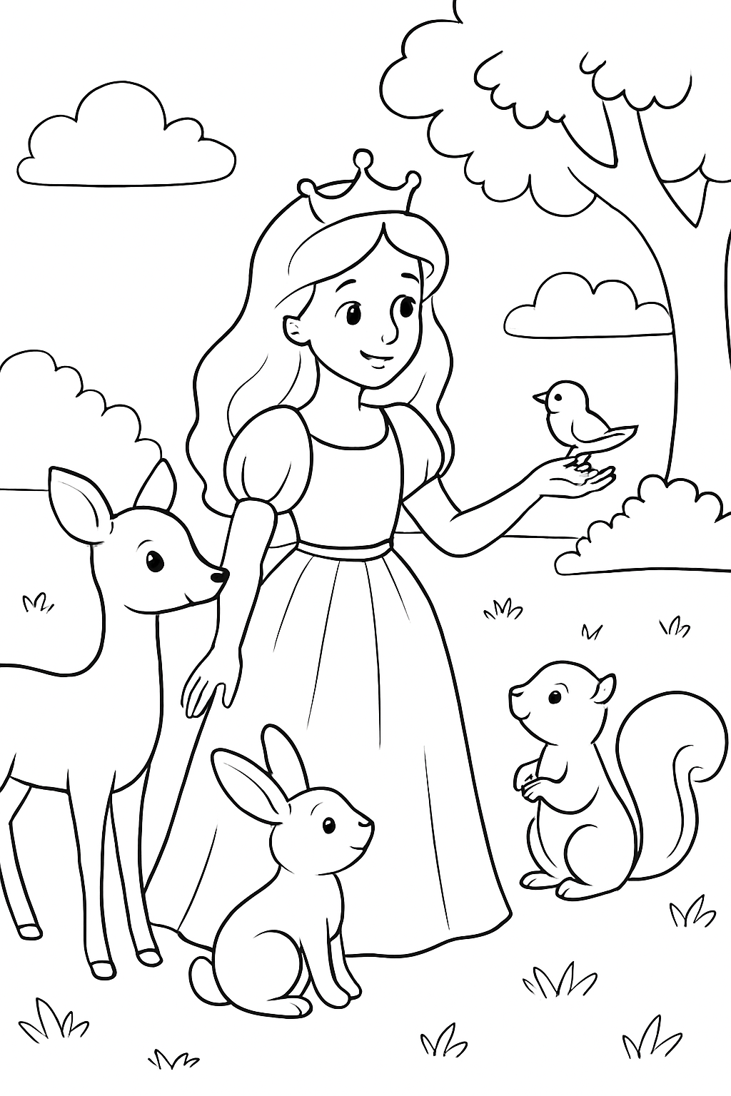 Branca de Neve para colorir 08