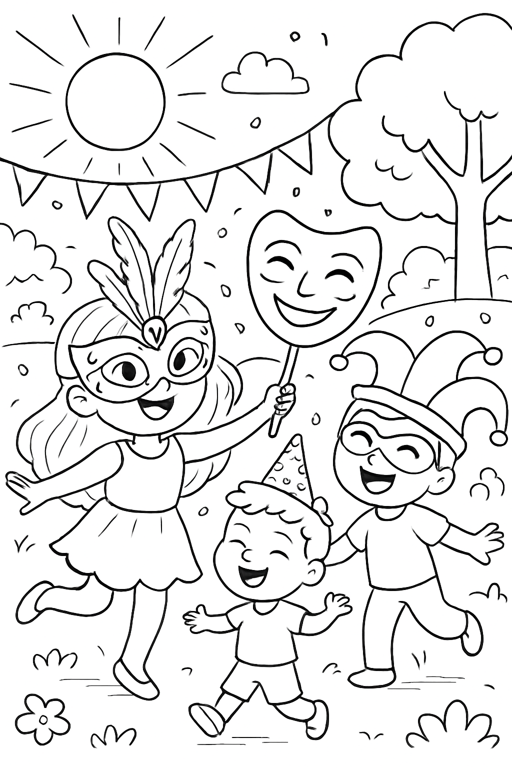Carnaval para colorir 03
