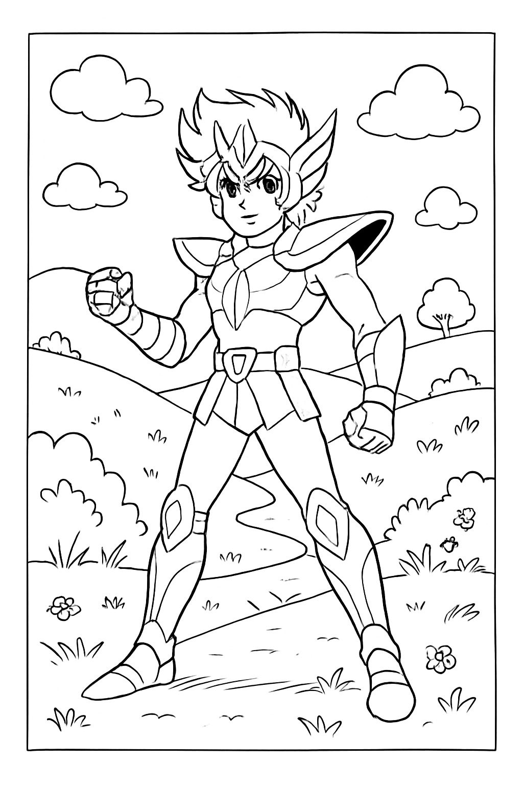 Cavaleiros do Zodíaco para colorir 06