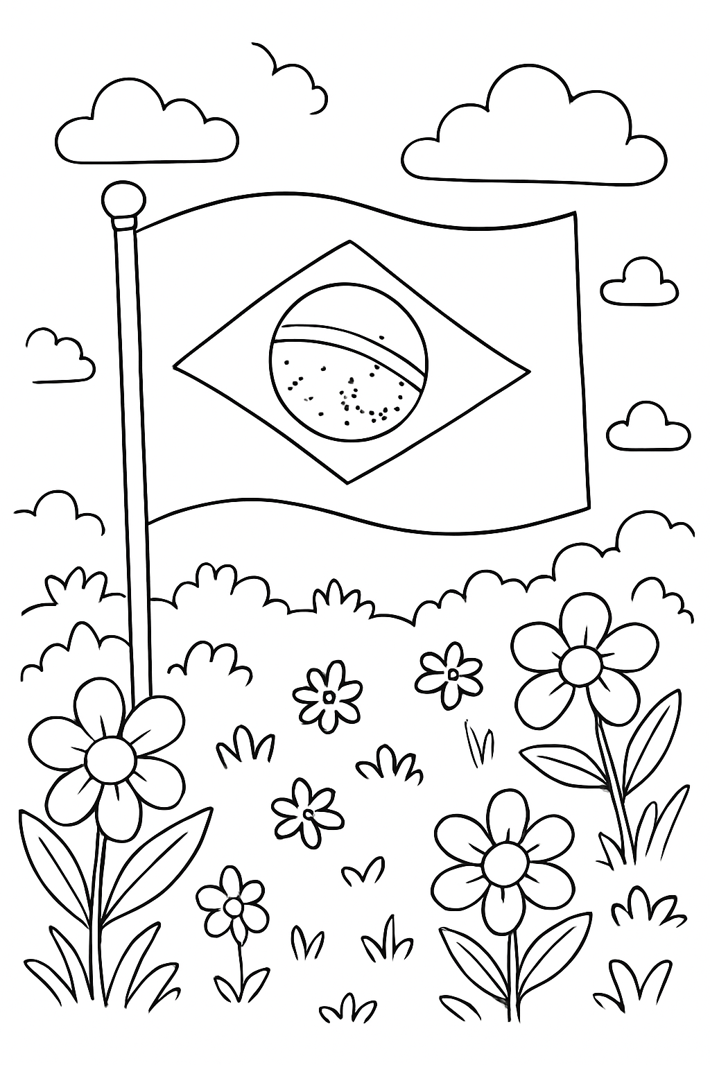 Bandeira do Brasil para colorir 12