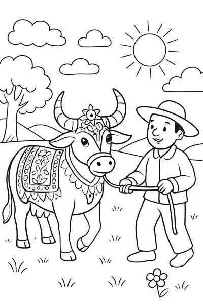 Bumba Meu Boi para colorir 08