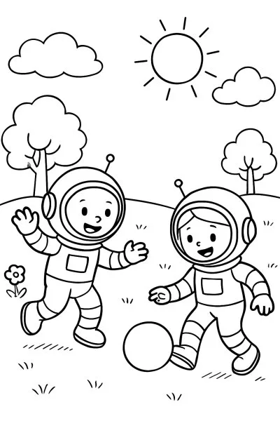 Astronautas para colorir 14