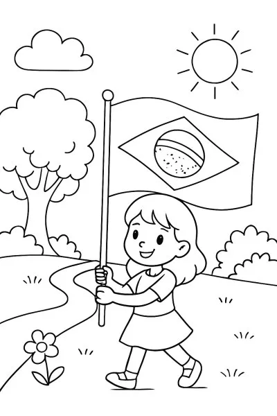 Bandeira do Brasil para colorir 11