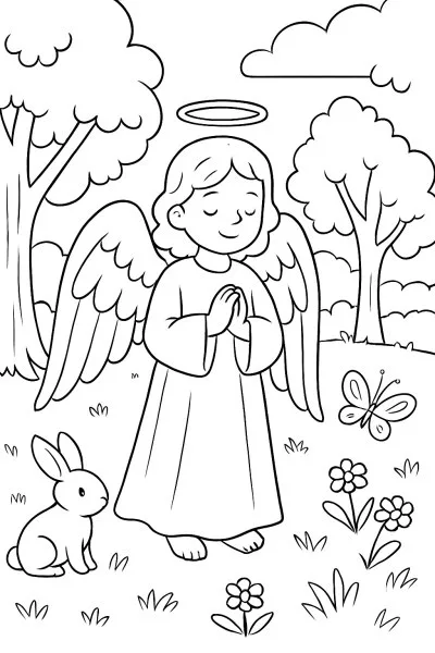 Anjos para colorir 02
