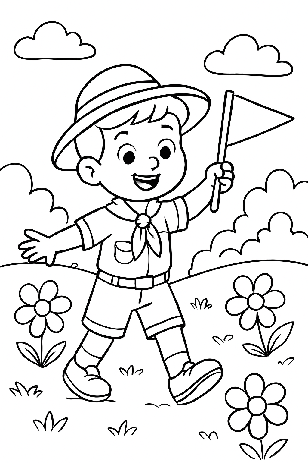 Bandeirinha para colorir 12