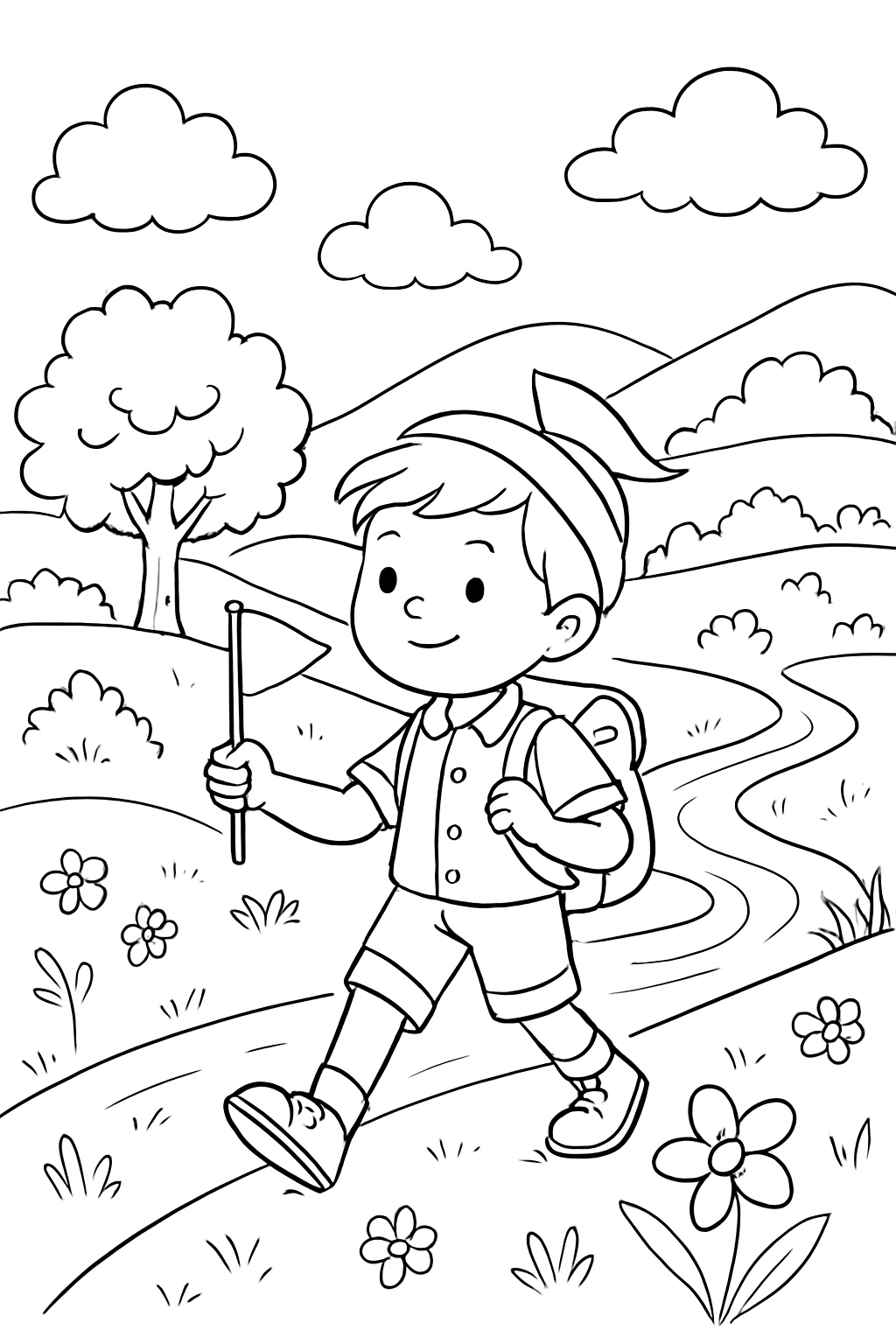 Bandeirinha para colorir 06