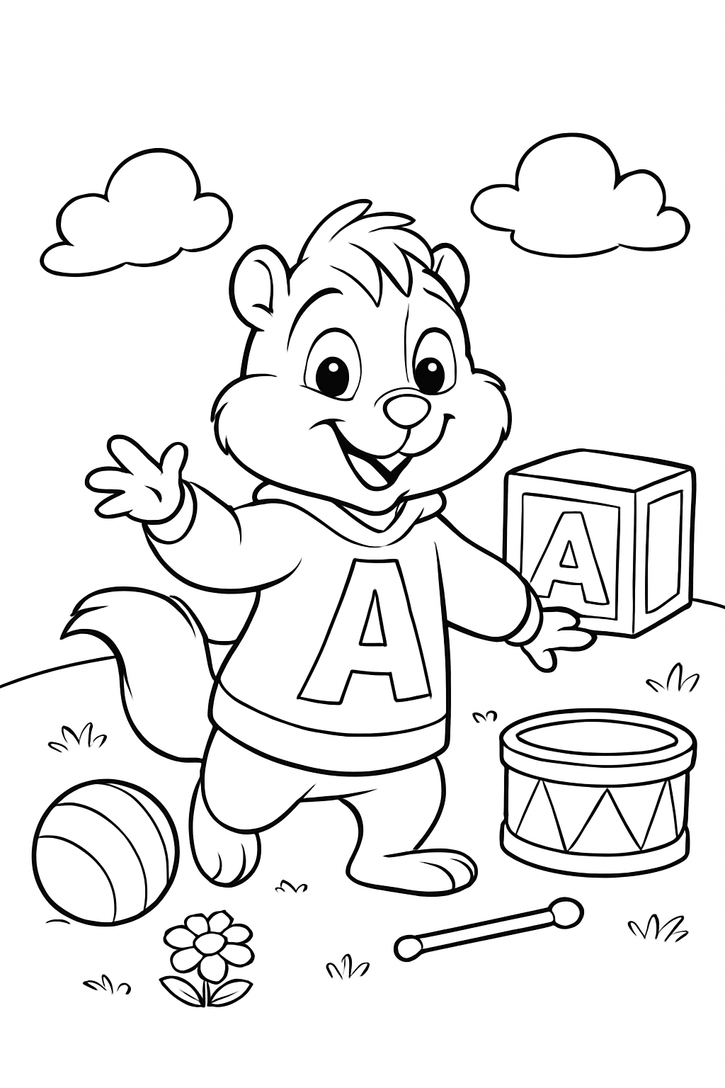 Alvin e os Esquilos para colorir 07
