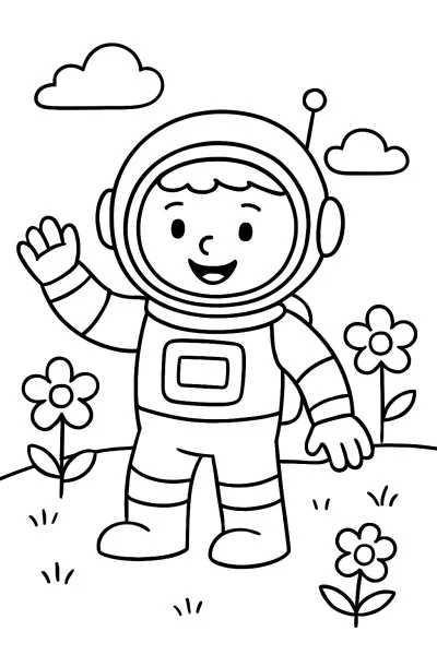 Astronauta para colorir 01