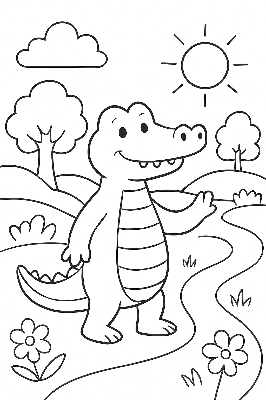 Bombardino Crocodilo para colorir 10