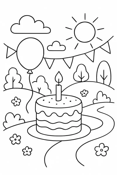 Aniversário para colorir 10