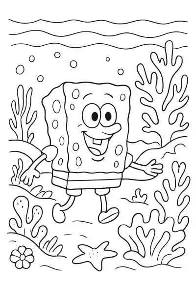 Bob Esponja para colorir 10