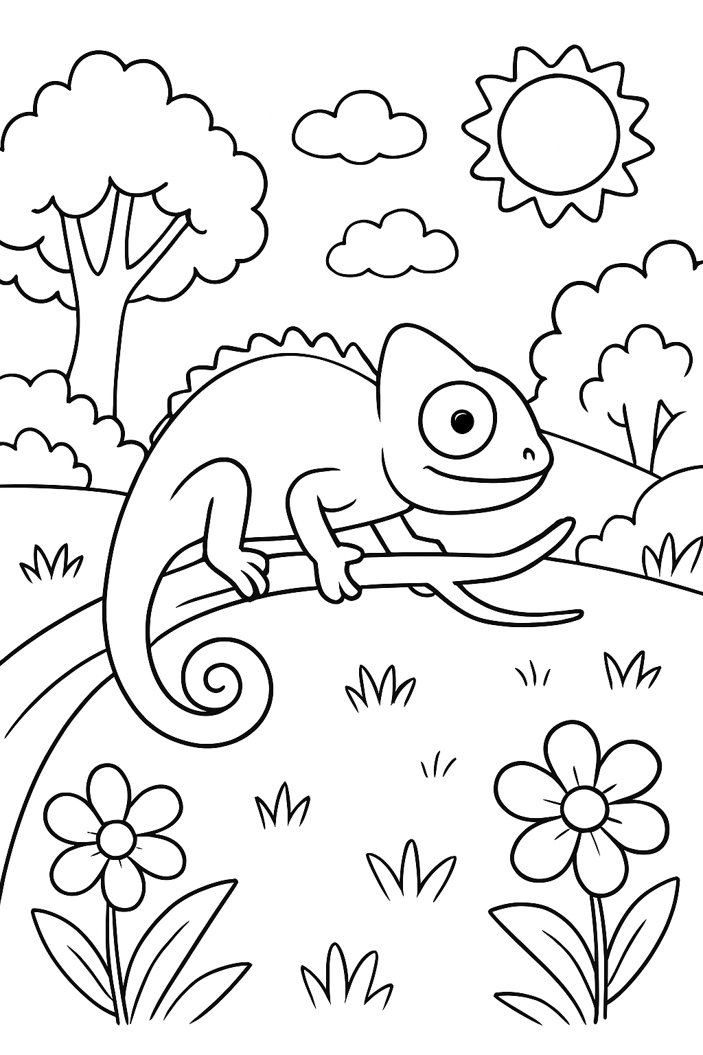 Camaleão para colorir 13