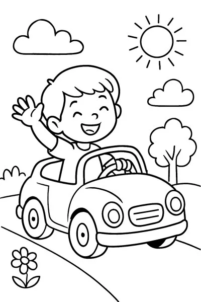 Veículos para colorir 09