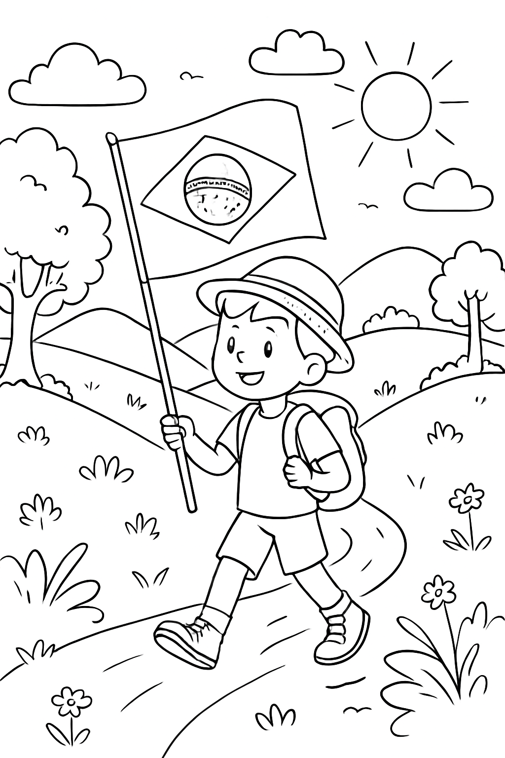 Bandeira do Brasil para colorir 06