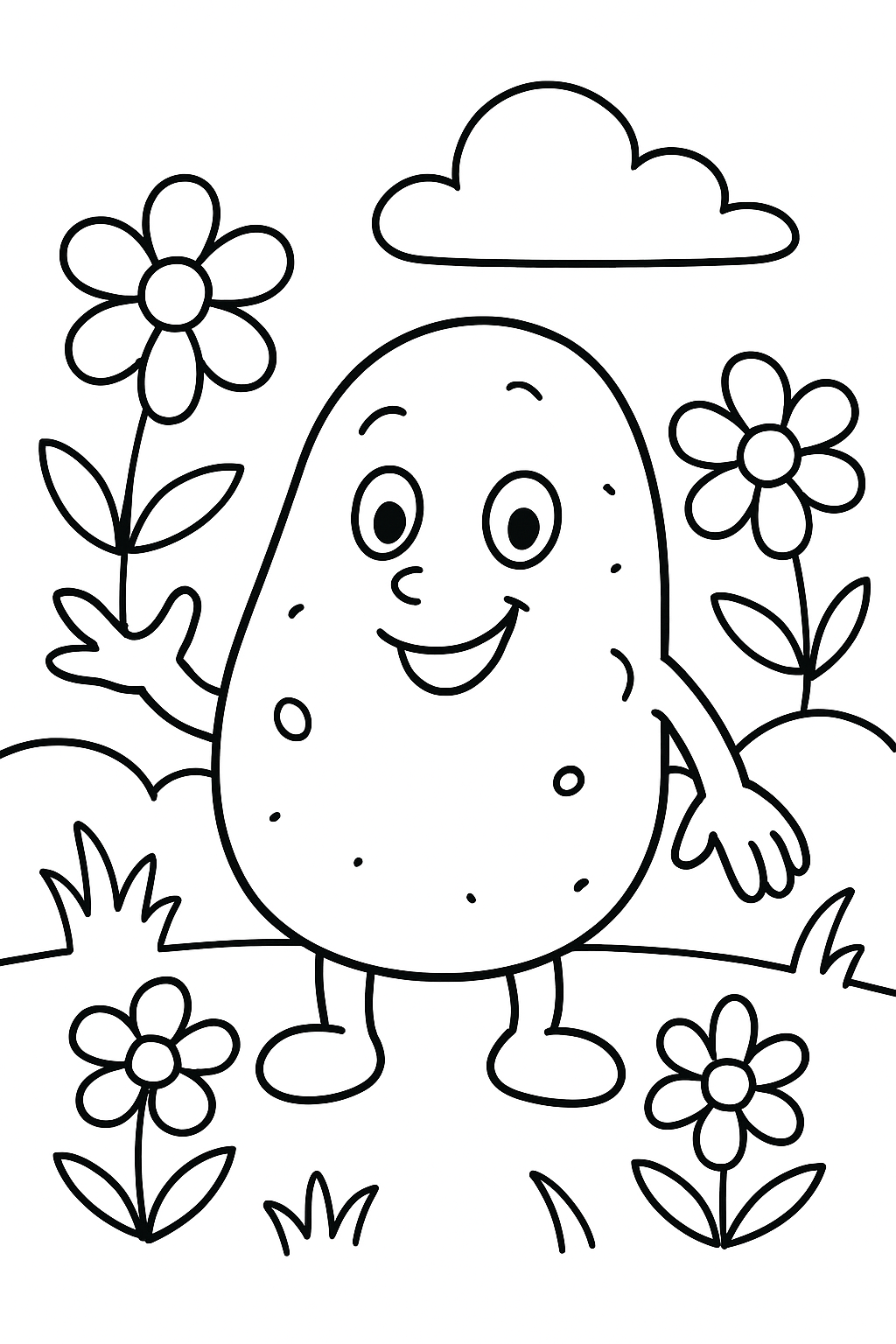 Batata para colorir 01