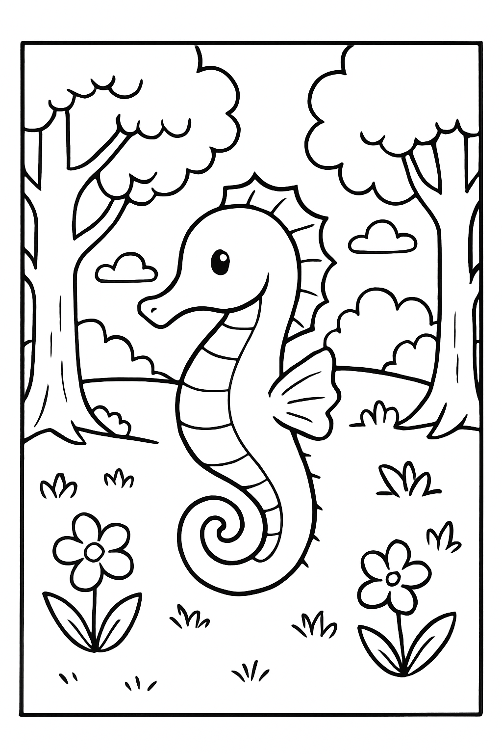 Cavalo-Marinho para colorir 13