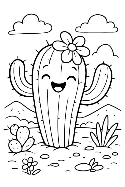 Cactos para colorir 09