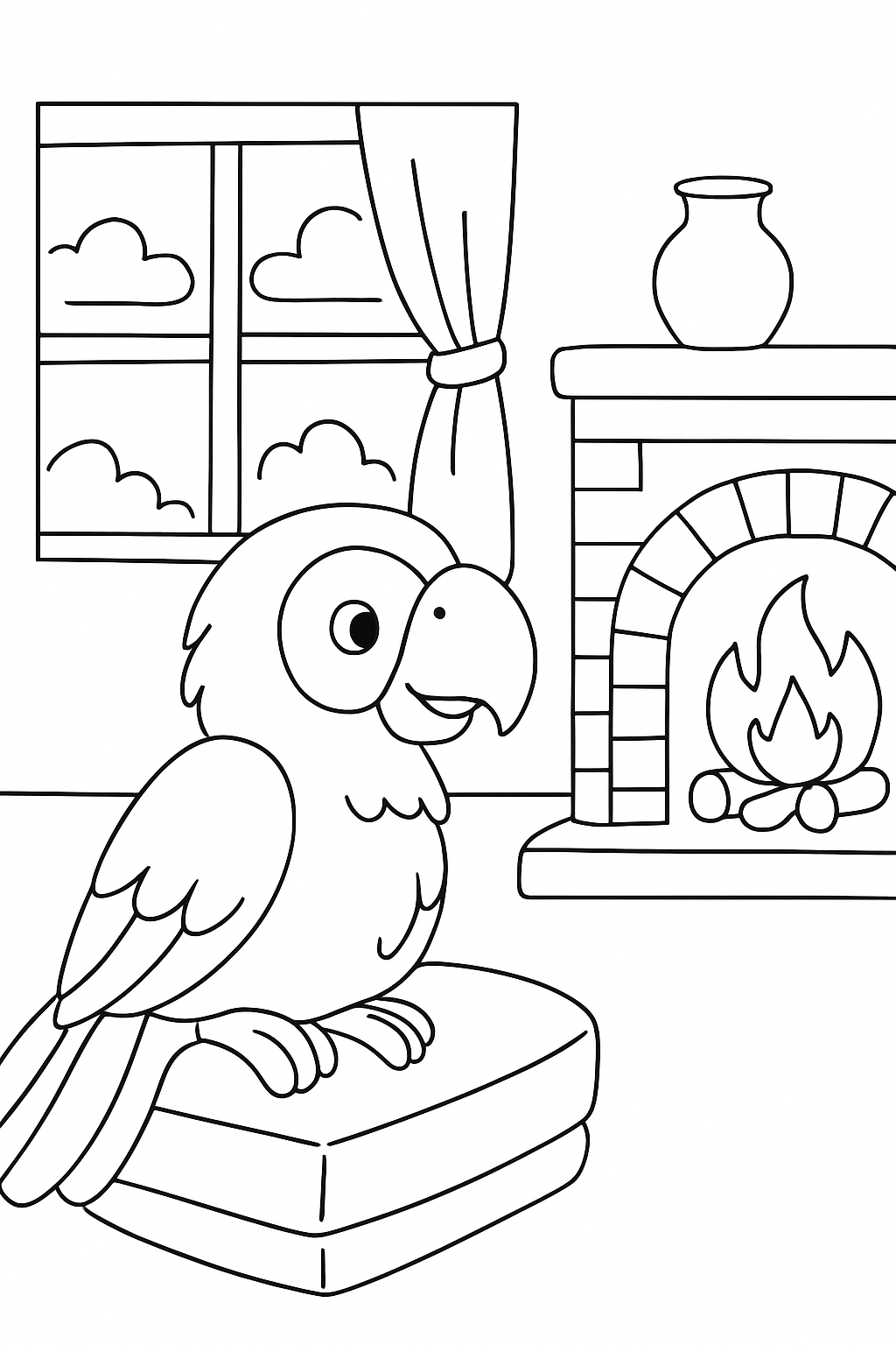Arara para colorir 04