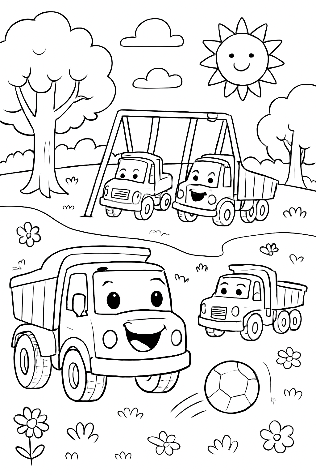 Caminhões para colorir 03