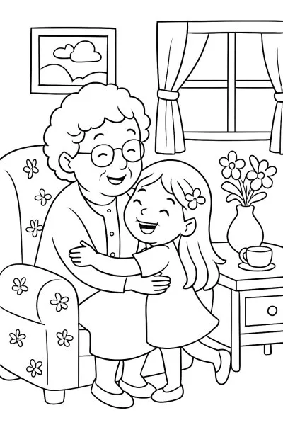 Avós para colorir 09