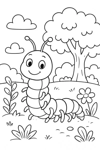 Centopeia para colorir 05
