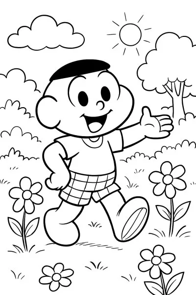 Cascão para colorir 12
