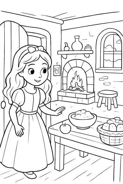 Branca de Neve para colorir 15