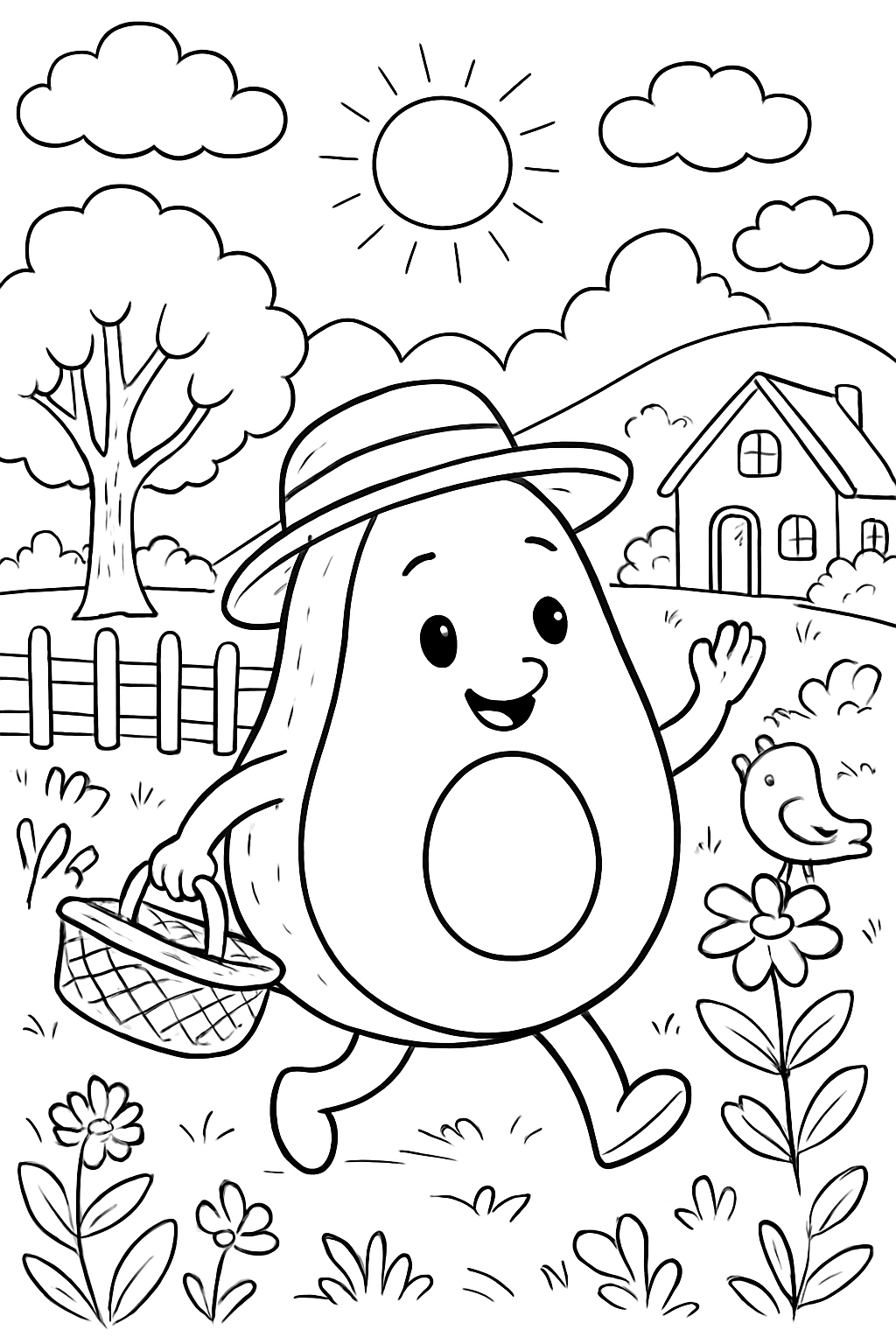 Abacate para colorir 11