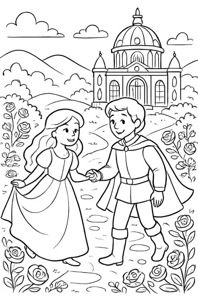 A Bela e a Fera para colorir 06
