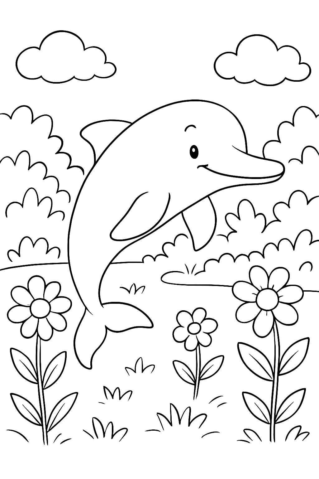 Boto-Cor-De-Rosa para colorir 12