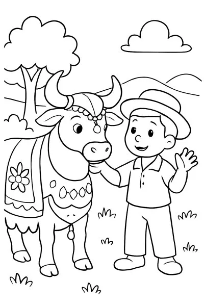 Bumba Meu Boi para colorir 05