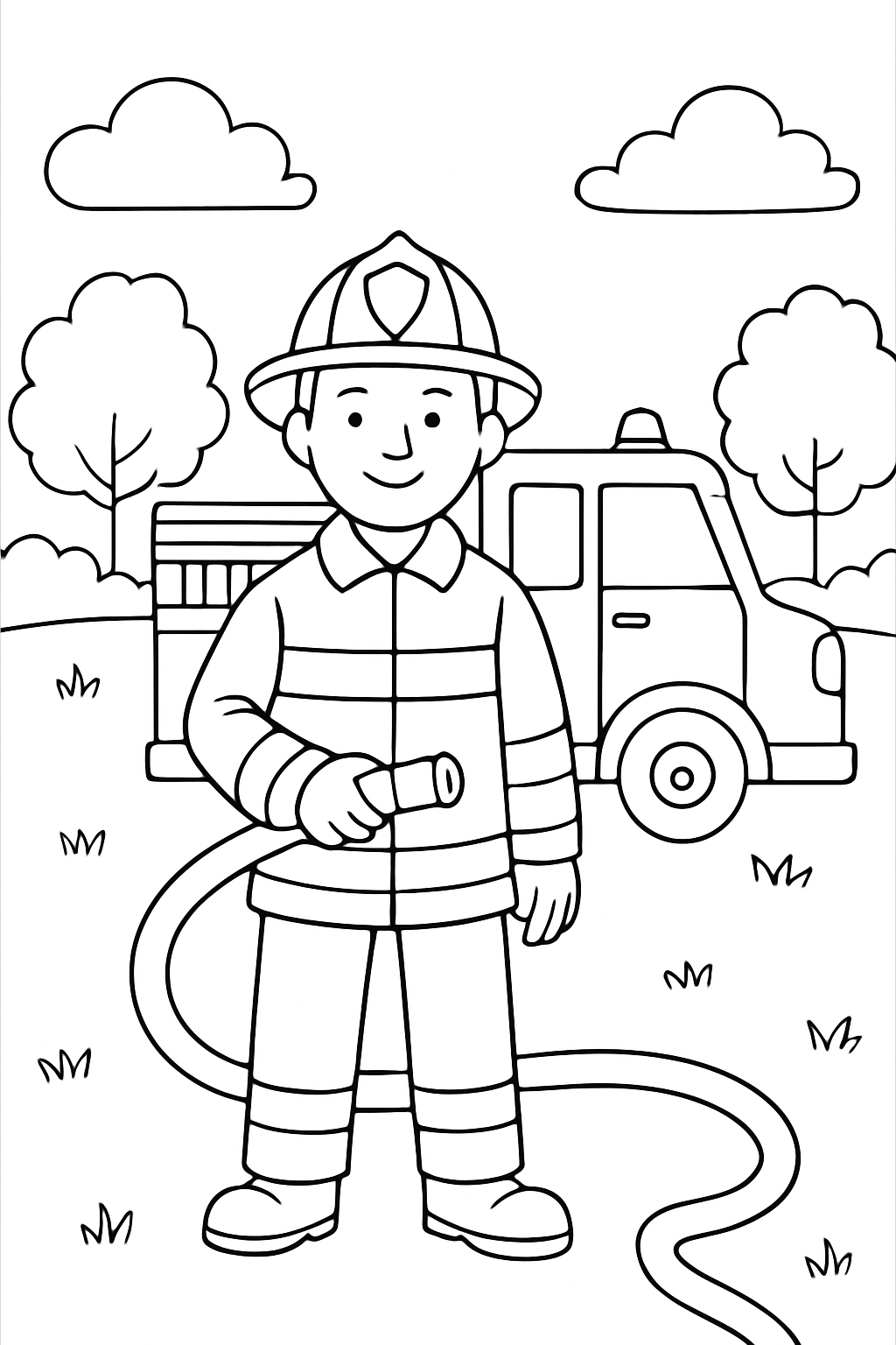 Bombeiros para colorir 08