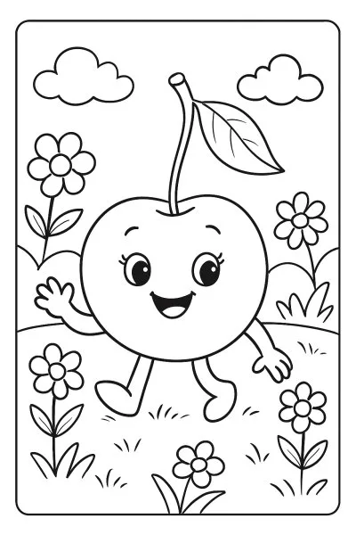 Cereja para colorir 12